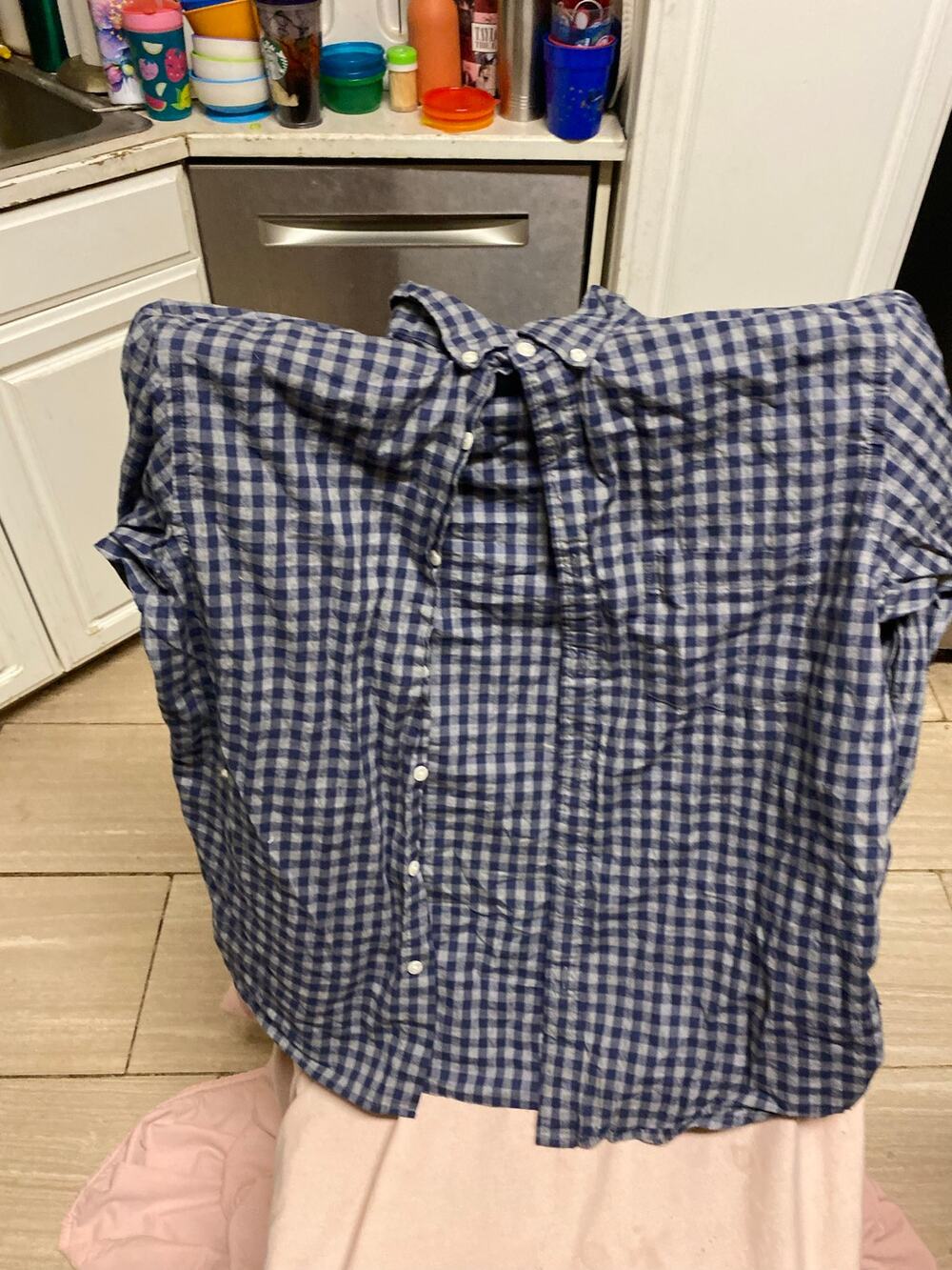 Old Navy Plaid Long Sleeve Button Up Shirt Size Large